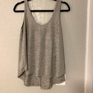Grey shiny blouse perfect for New Years